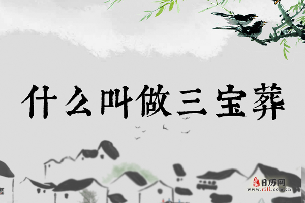 什么叫做三宝葬,三宝藏是哪个民族的?