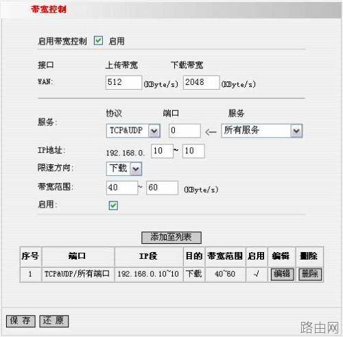 腾达W331R无线路由器限速图解 Tenda路由器限速