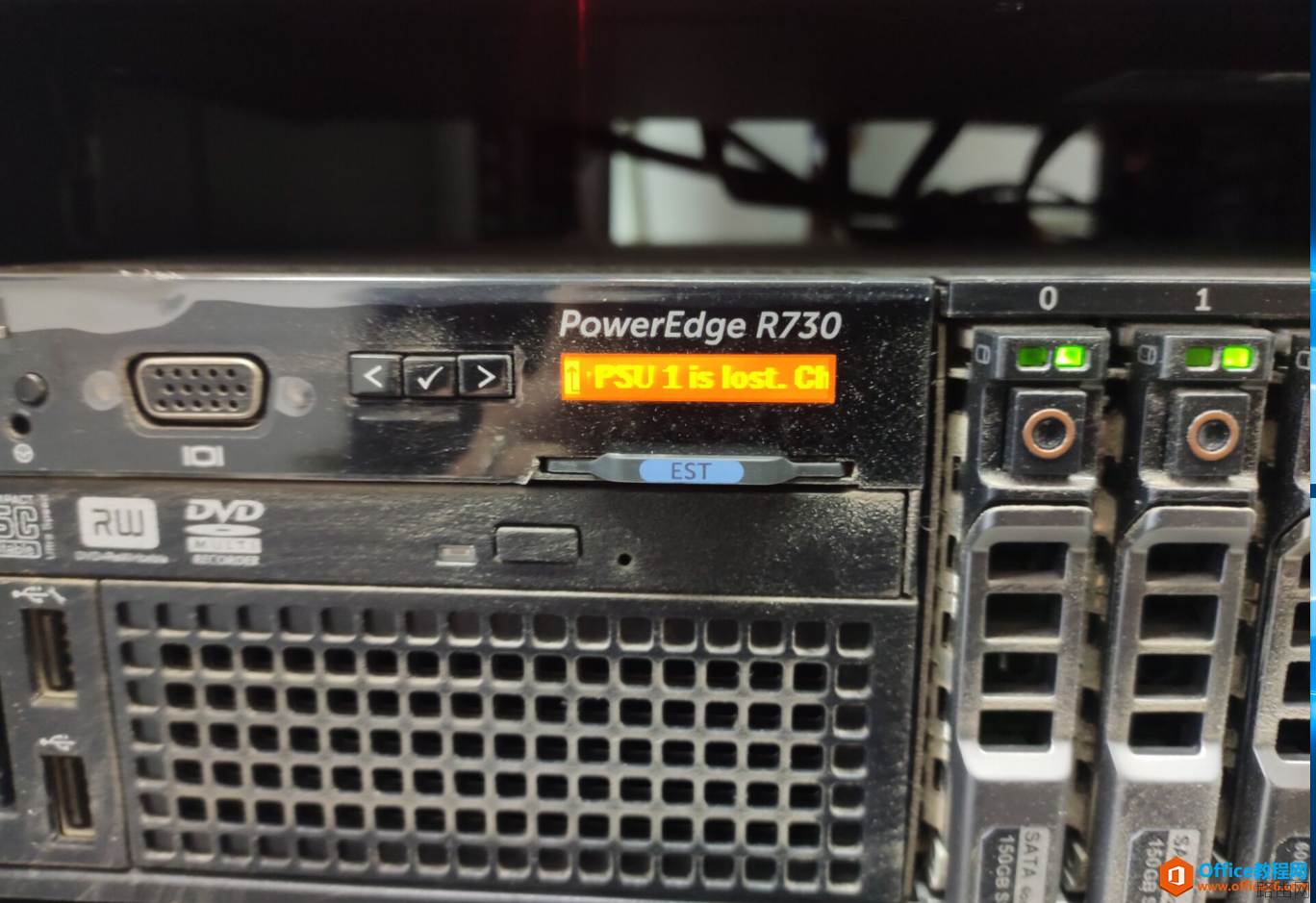 DELL R730服务器报PSU 1 is lost