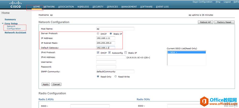 cisco AP AIR-CAP1702I-H-K9调试配置基础教程