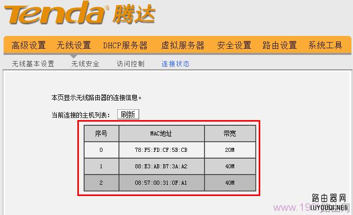 腾达路由器如何查看连接的人数和设备