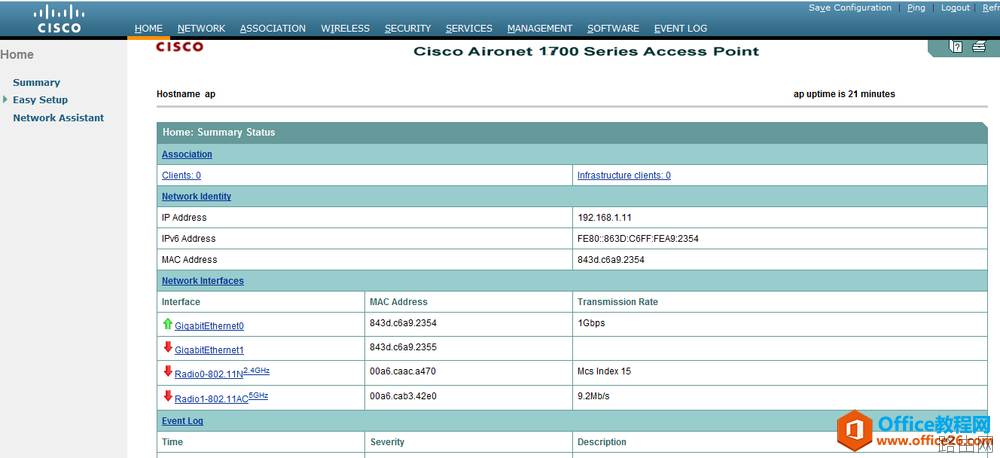 cisco AP AIR-CAP1702I-H-K9调试配置基础教程