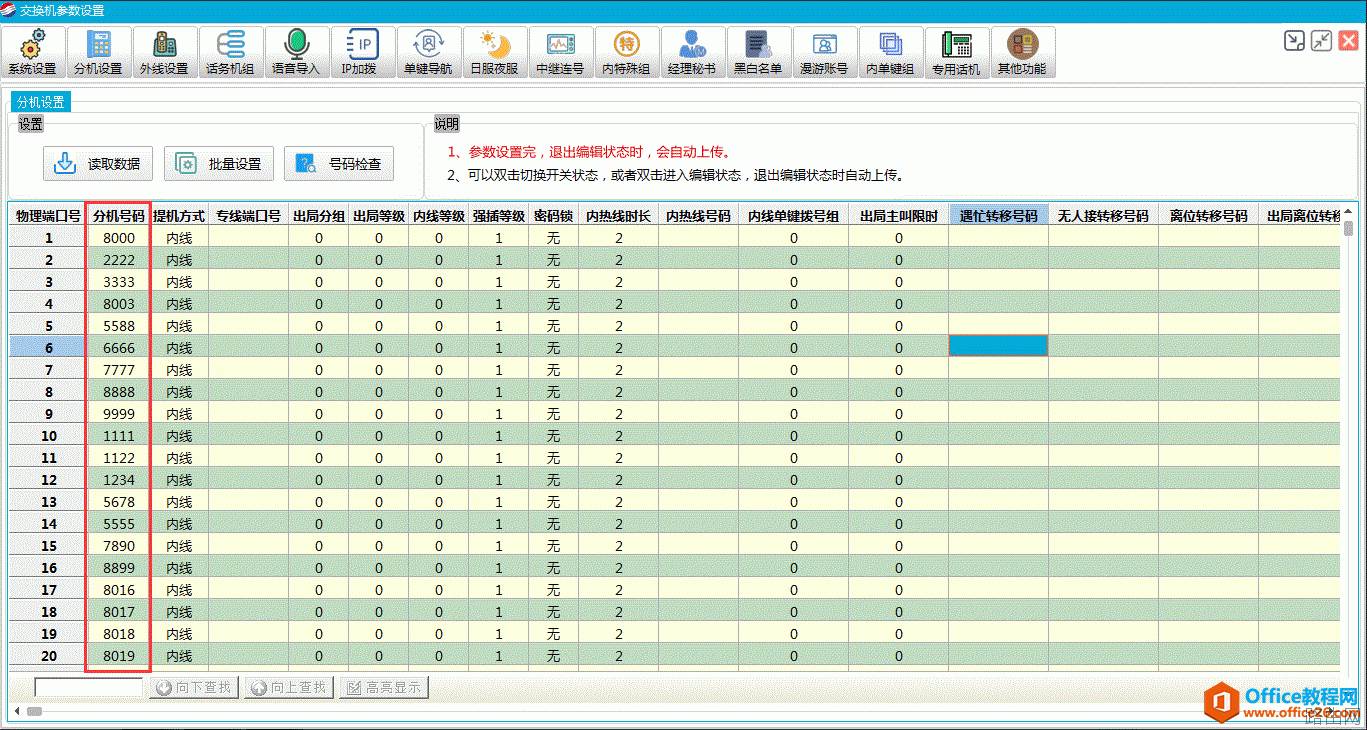 国威时代电话交换机,如何使用管理软件更改号码?(内有软件)