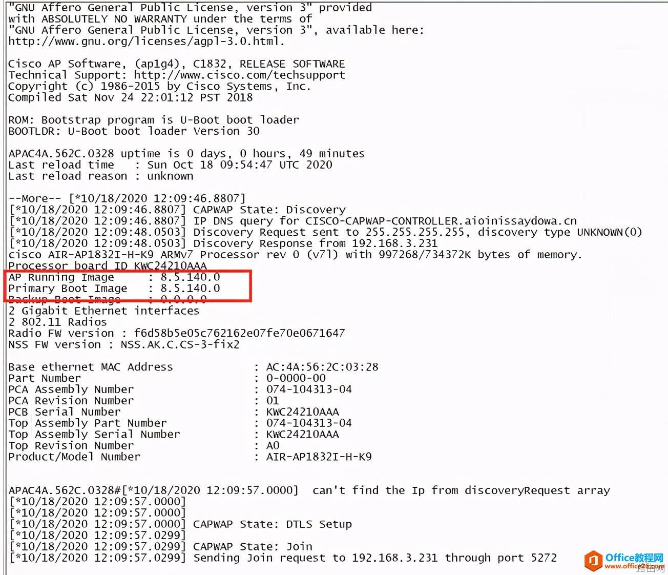 WLC3504控制器无法识别到AP1832I-C-K9？