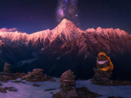 康定贡嘎雪山子梅垭口观景台