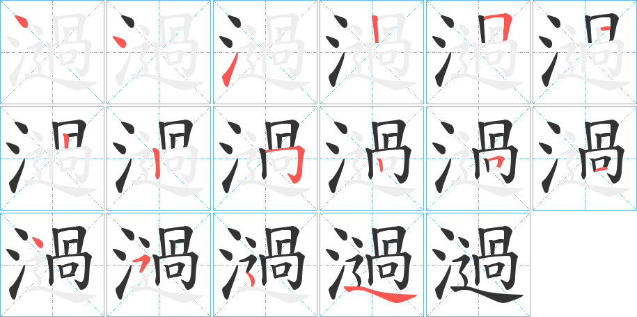 濄字的笔画顺序