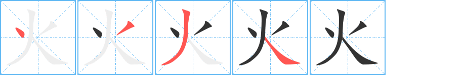 火字的笔画顺序
