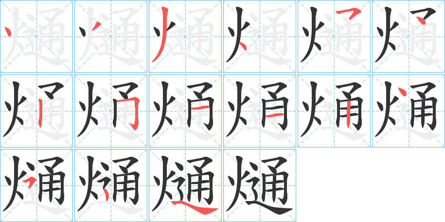 熥字的笔画顺序