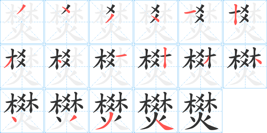 燓字的笔画顺序