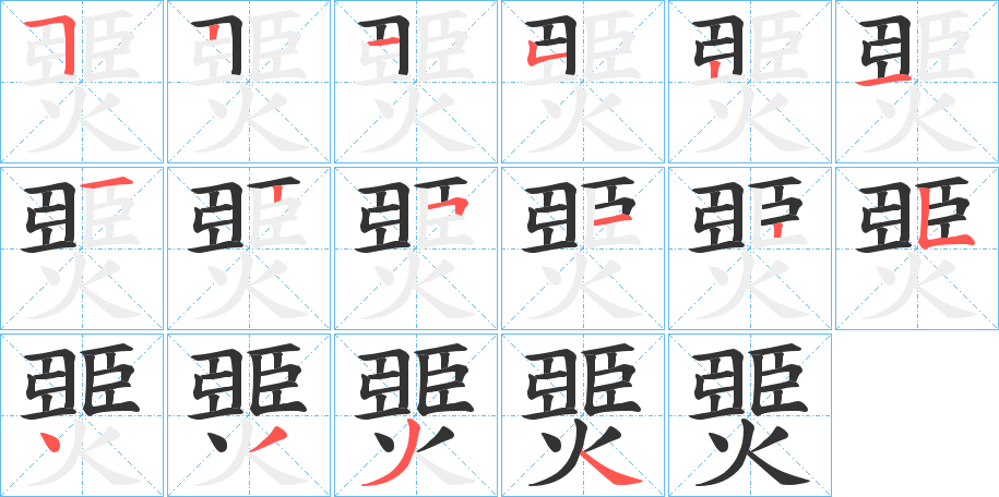 燛字的笔画顺序