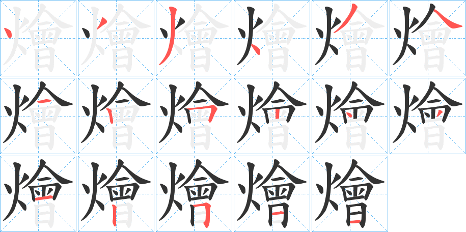 燴字的笔画顺序