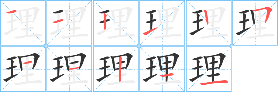 理字的笔画顺序