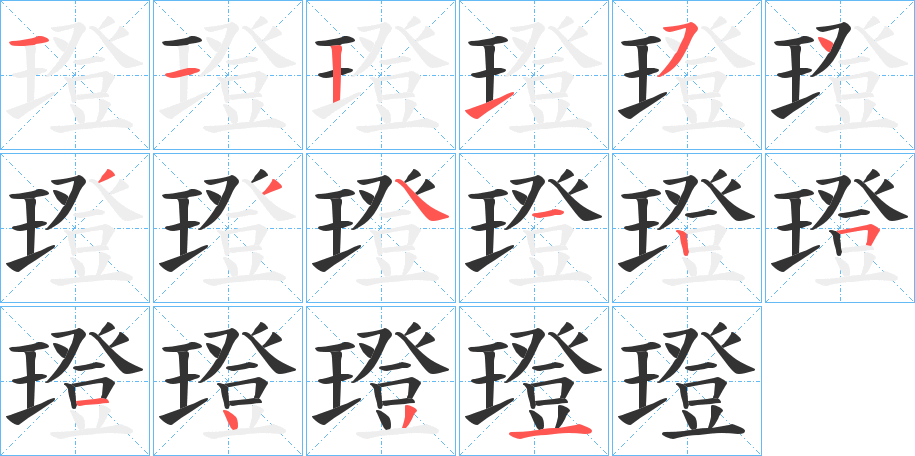 璒字的笔画顺序