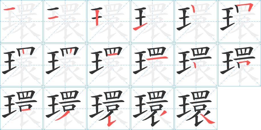 環字的笔画顺序