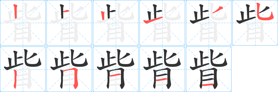 眥字的笔画顺序