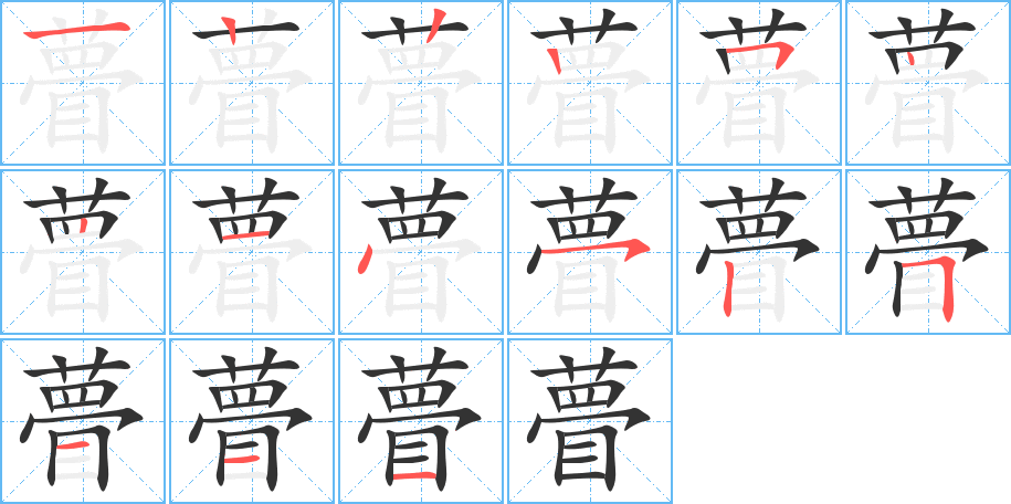瞢字的笔画顺序