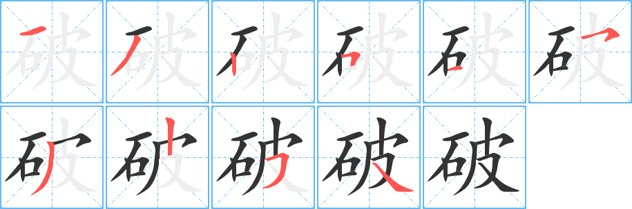 破字的笔画顺序