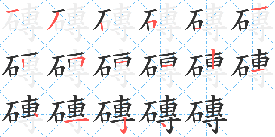磚字的笔画顺序