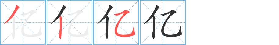 亿字的笔画顺序