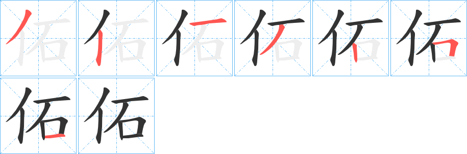 佦字的笔画顺序