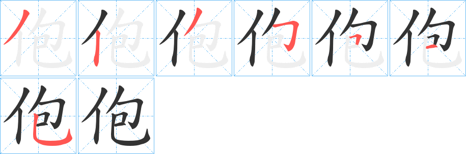 佨字的笔画顺序