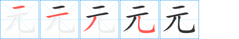 元字的笔画顺序