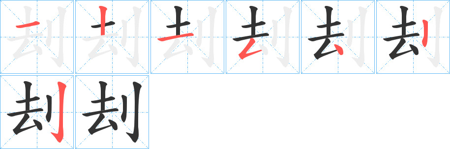 刦字的笔画顺序