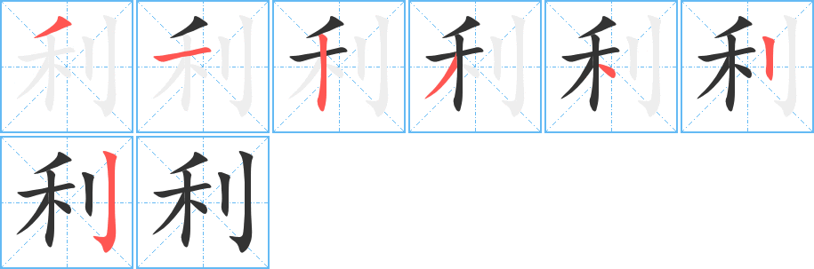 利字的笔画顺序