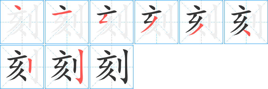刻字的笔画顺序
