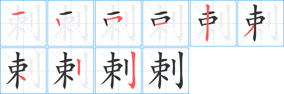 剌字的笔画顺序
