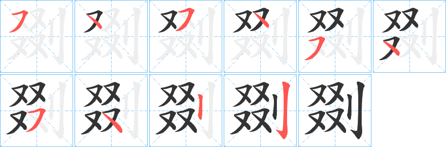 剟字的笔画顺序