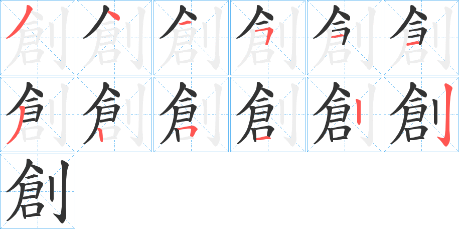 創字的笔画顺序