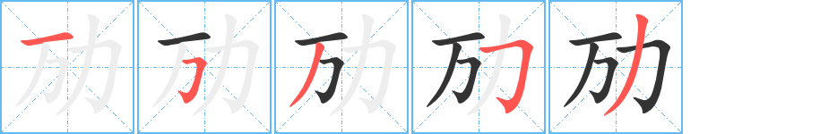 劢字的笔画顺序