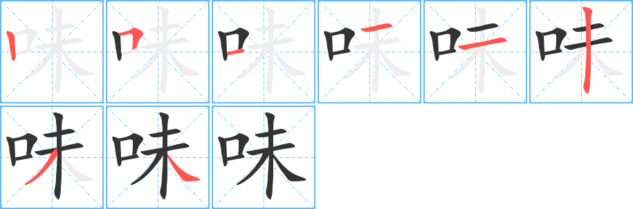 味字的笔画顺序