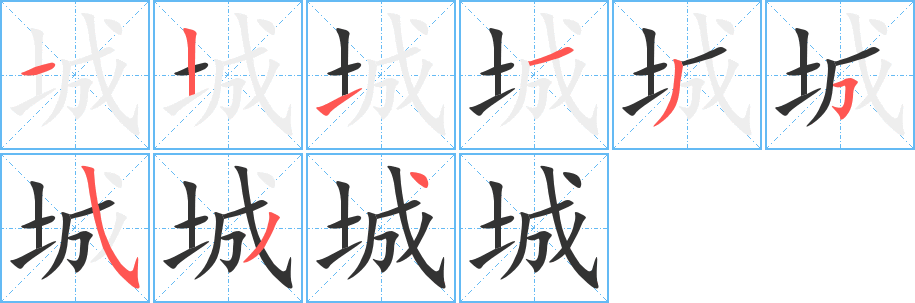 城字的笔画顺序