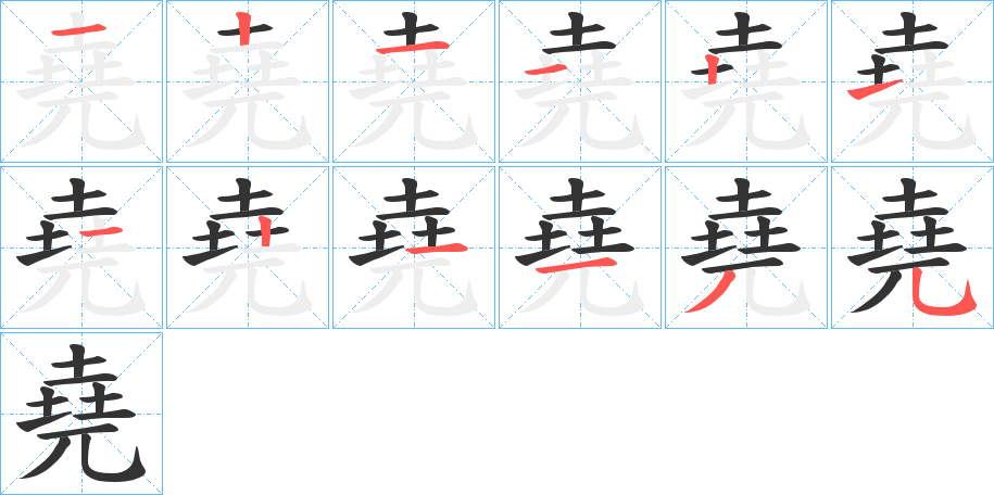 堯字的笔画顺序