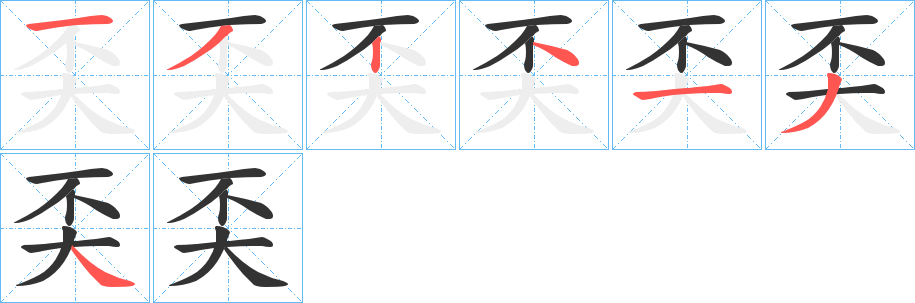 奀字的笔画顺序