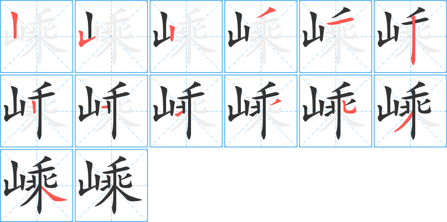 嵊字的笔画顺序
