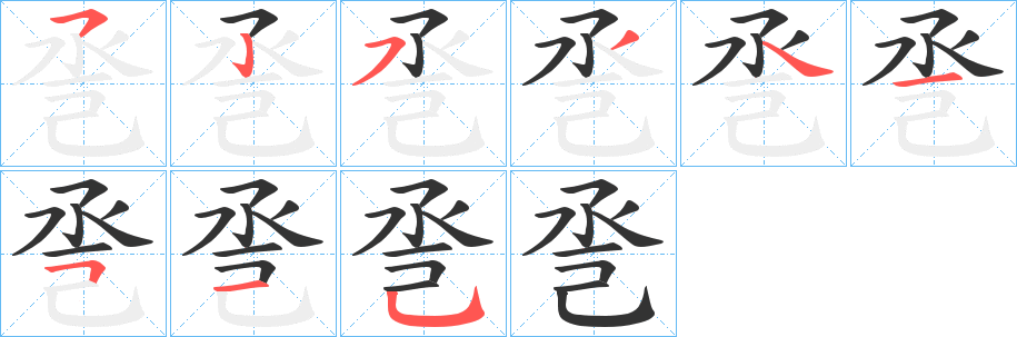 巹字的笔画顺序