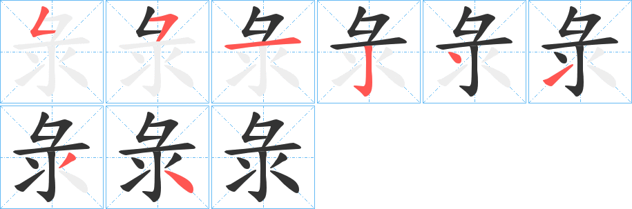 彔字的笔画顺序