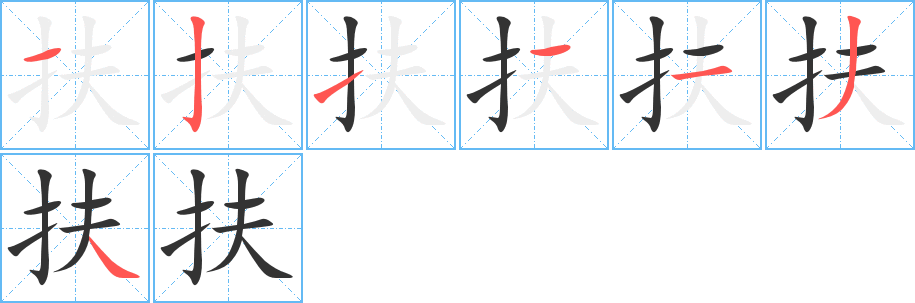 扶字的笔画顺序