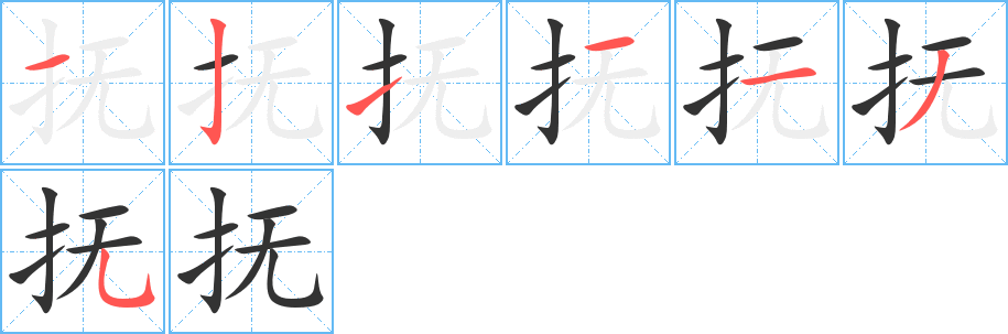 抚字的笔画顺序