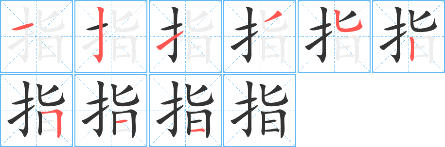 指字的笔画顺序