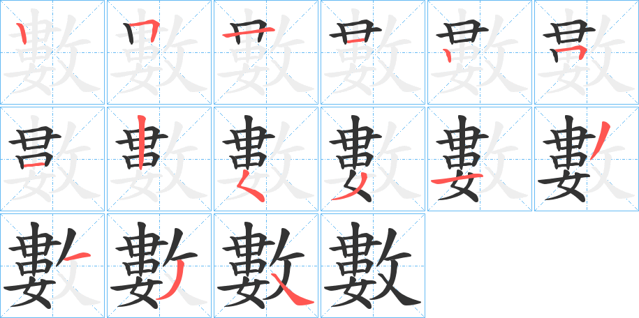 數字的笔画顺序