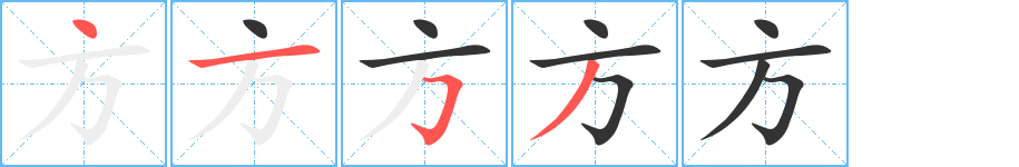 方字的笔画顺序