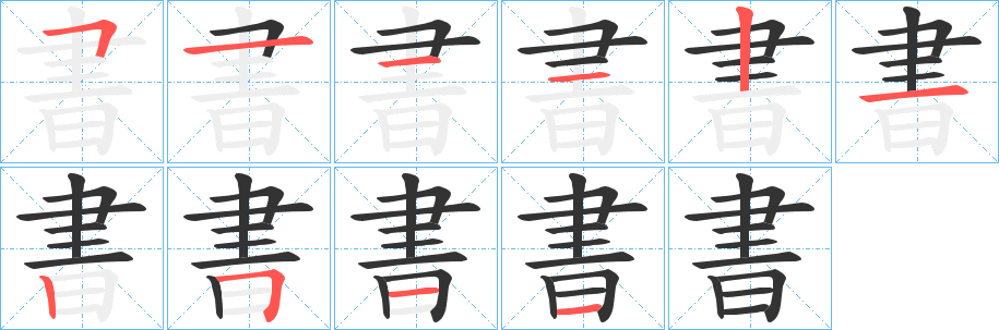 書字的笔画顺序