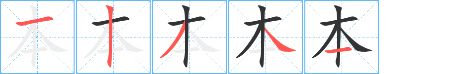 本字的笔画顺序