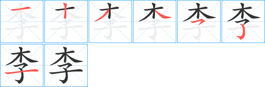 李字的笔画顺序
