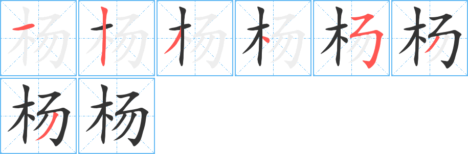 杨字的笔画顺序