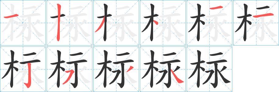 柡字的笔画顺序